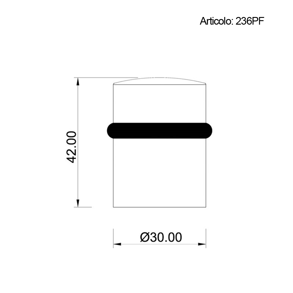 Spinardi 236PF fermaporta acciaio D30x42 mm