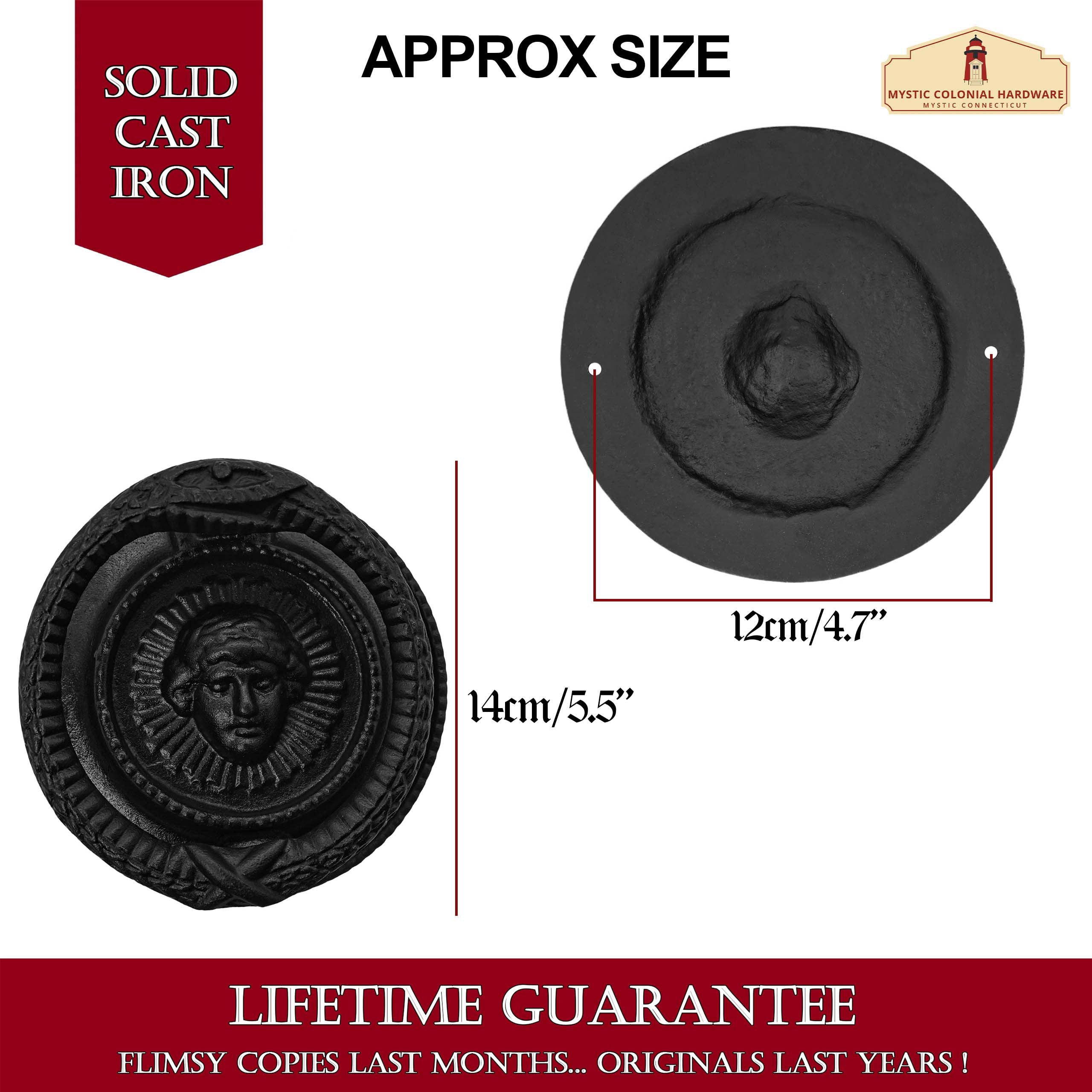 Mystic Colonial Hardware Medusa battente porta ferro 14 cm