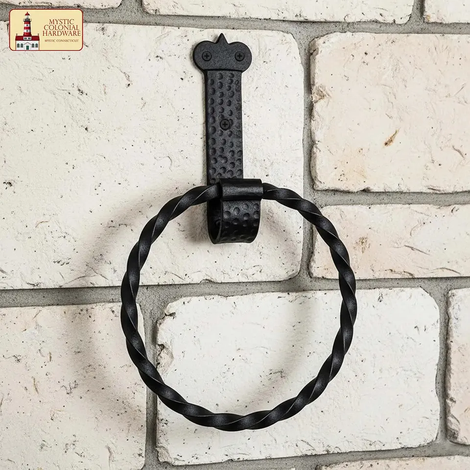 Mystic Colonial Hardware porta asciugamani anello ferro 18,6 cm