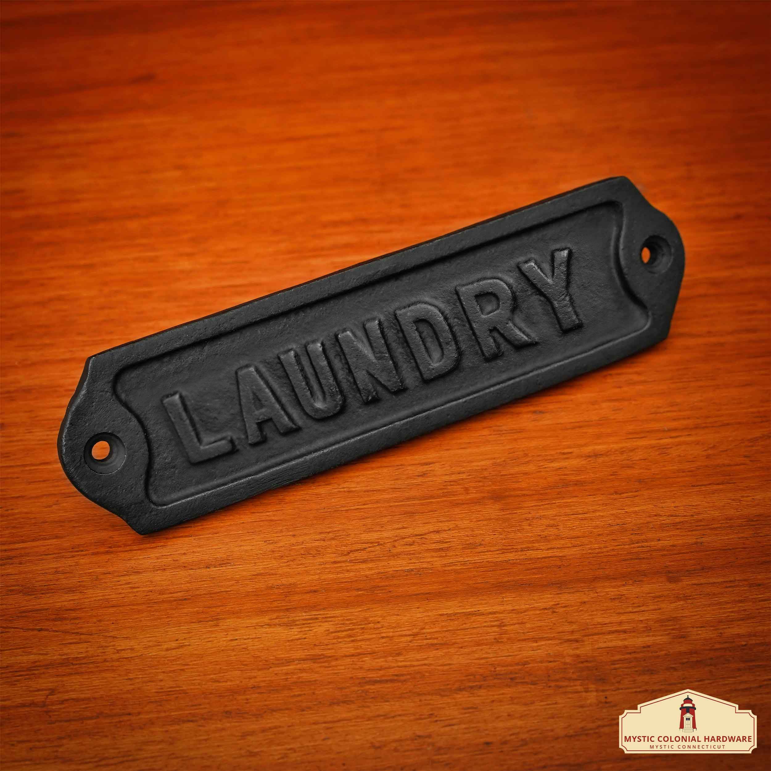 Mystic Colonial Hardware targhetta Laundry ghisa 14,2 cm