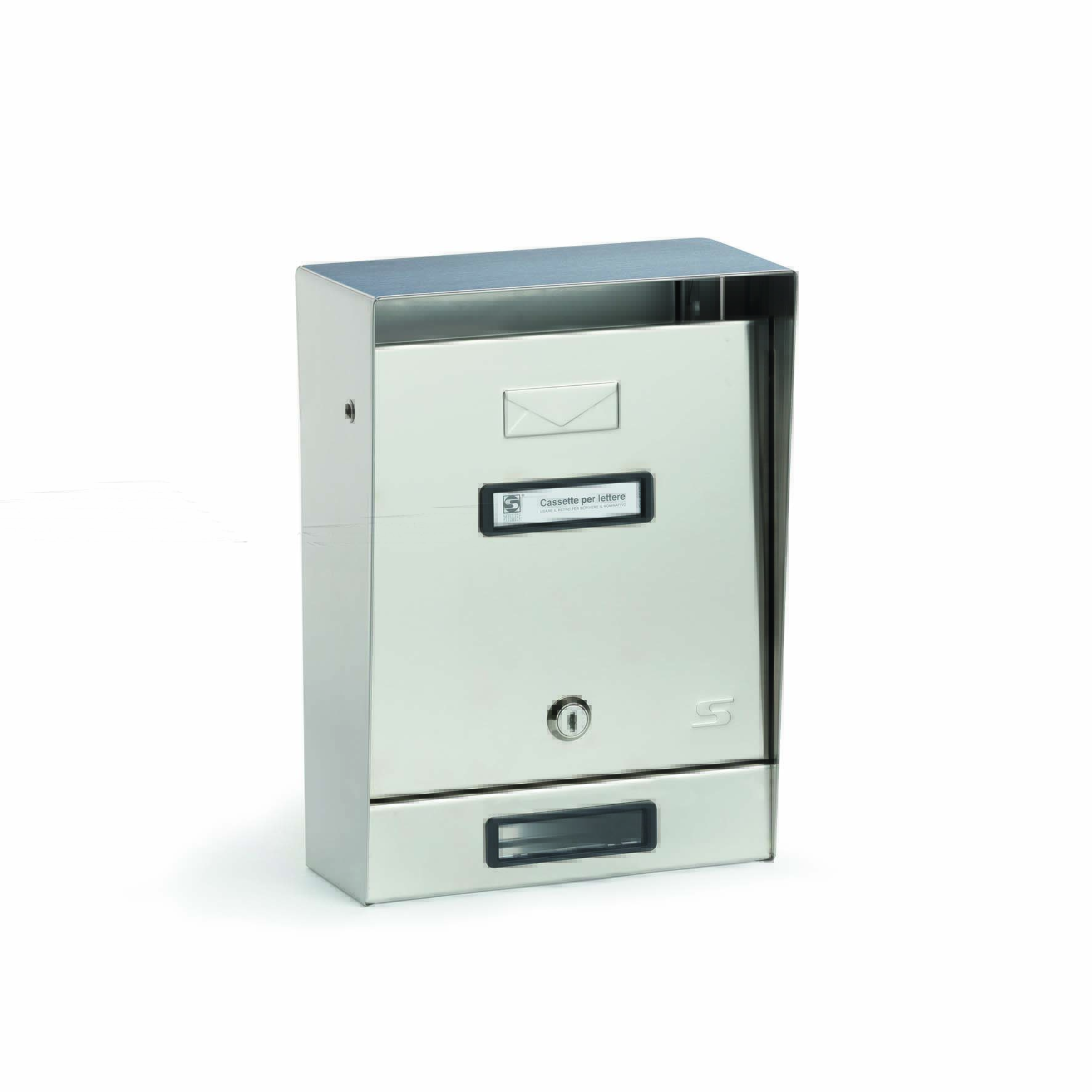 Silmec S09 cassetta postale bifacciale per recinzione inox con ritiro posteriore
