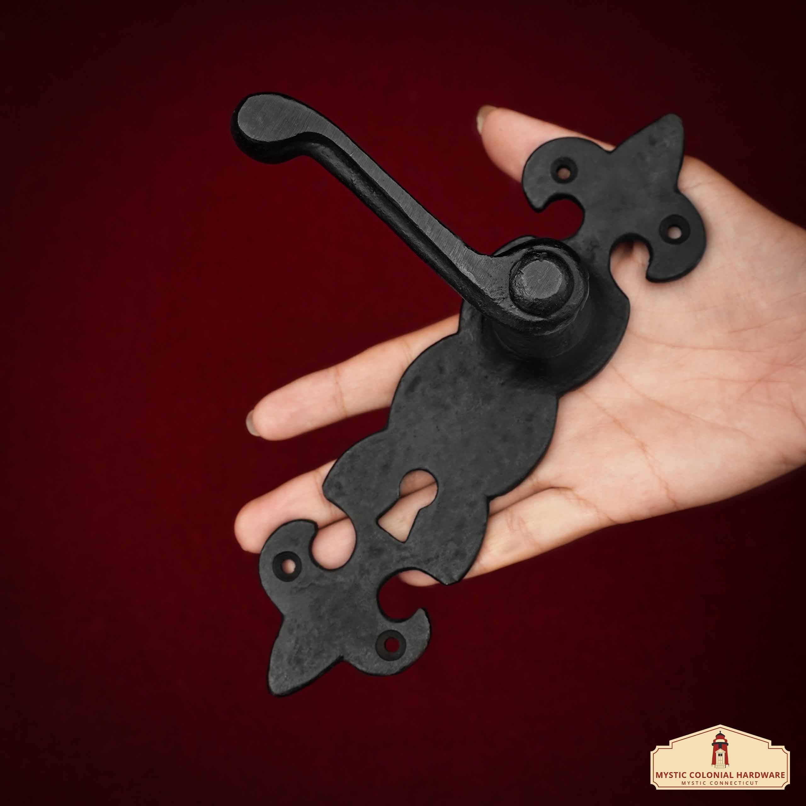 Mystic Colonial Hardware chiavistello 19,5x11,8 cm coppia ghisa nera