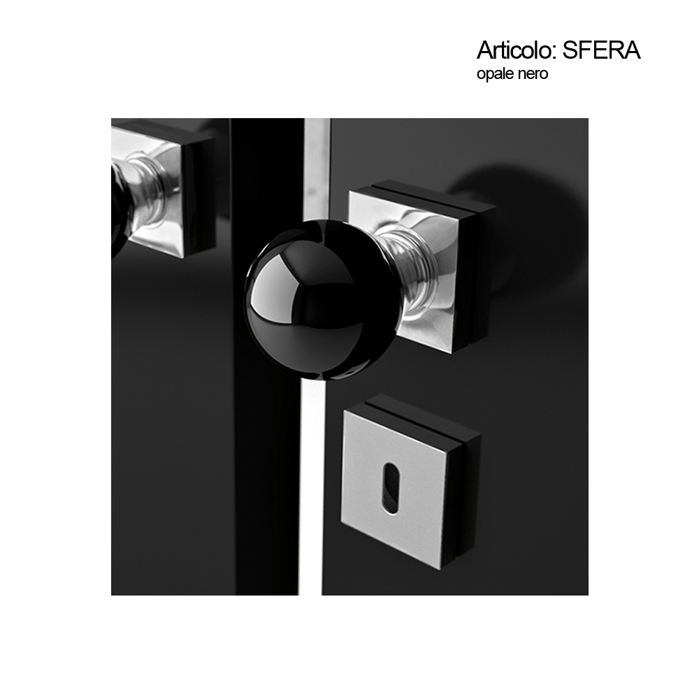 Spinardi AREFS opale nero pomoli porta vetro coppia
