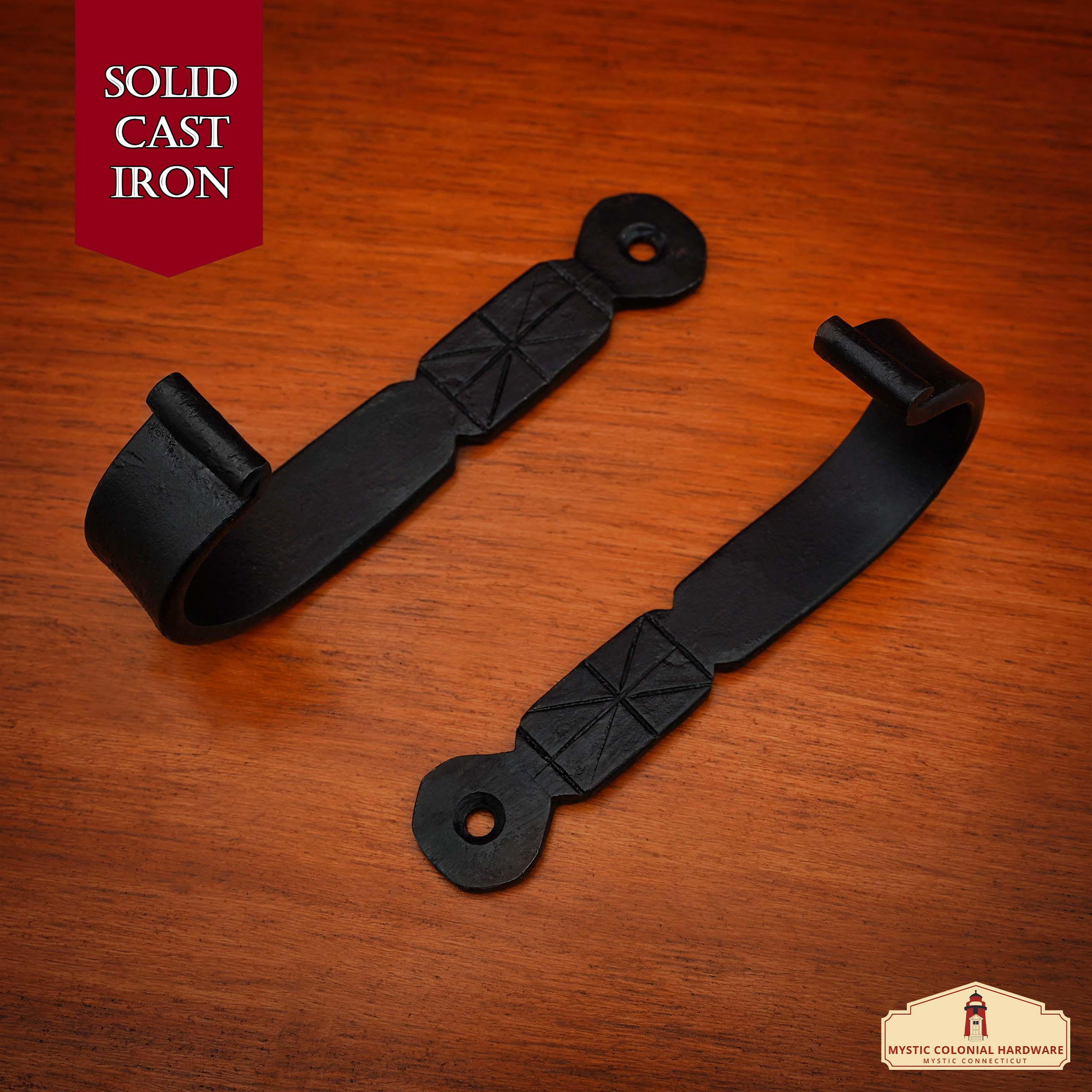 Mystic Colonial Hardware gancio parete ferro nero uso esterno