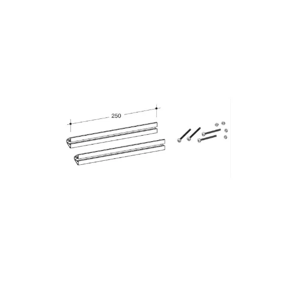 Silmec 11-004 coppia traversini alluminio 250 mm