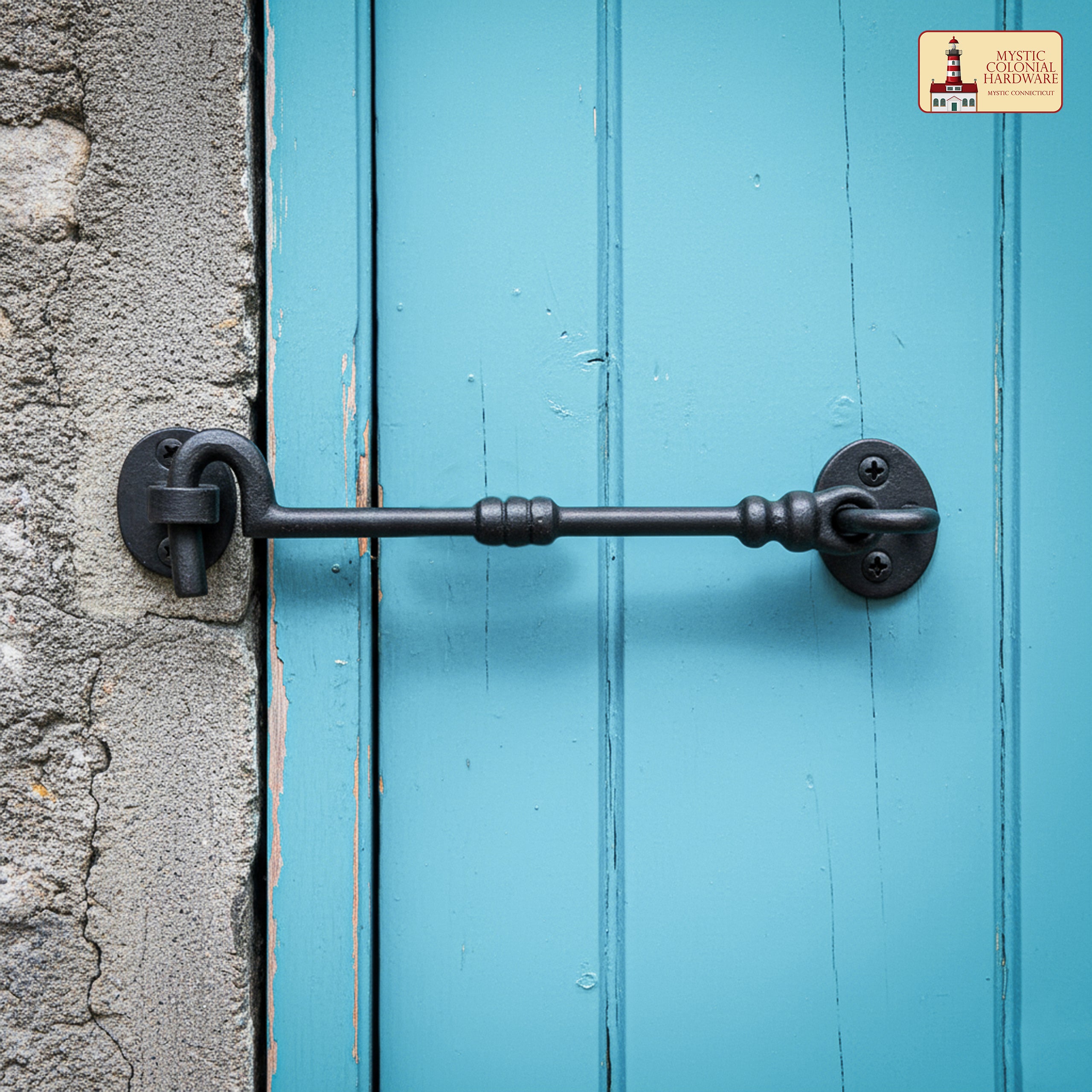 Mystic Colonial Hardware gancio cabina occhio ferro 19 cm 2 pz