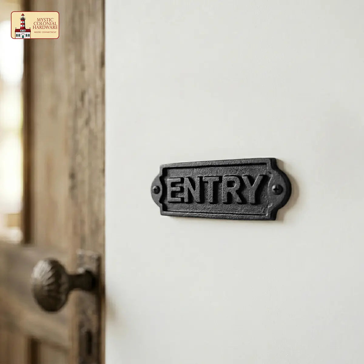 Mystic Colonial Hardware Targa Ingresso Ghisa Nera Entry