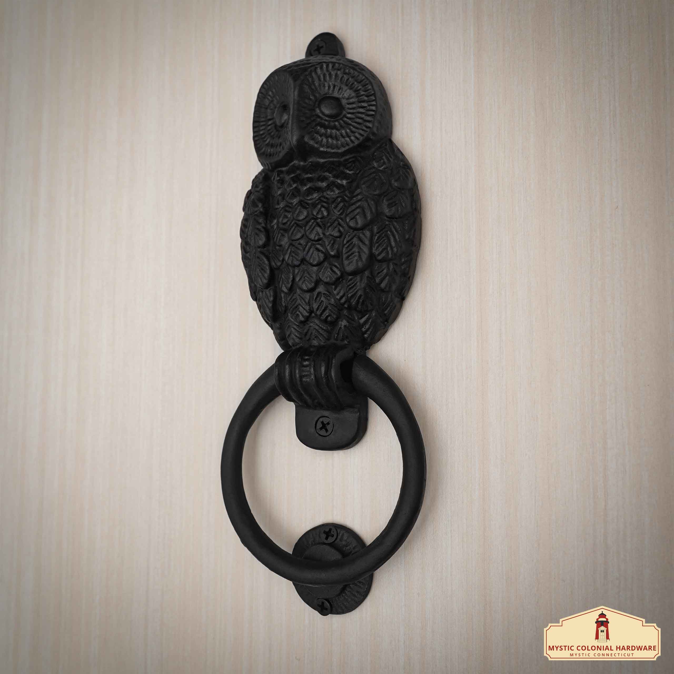 Mystic Colonial Batacchio Gufo Ghisa 24,3x9 cm Nero