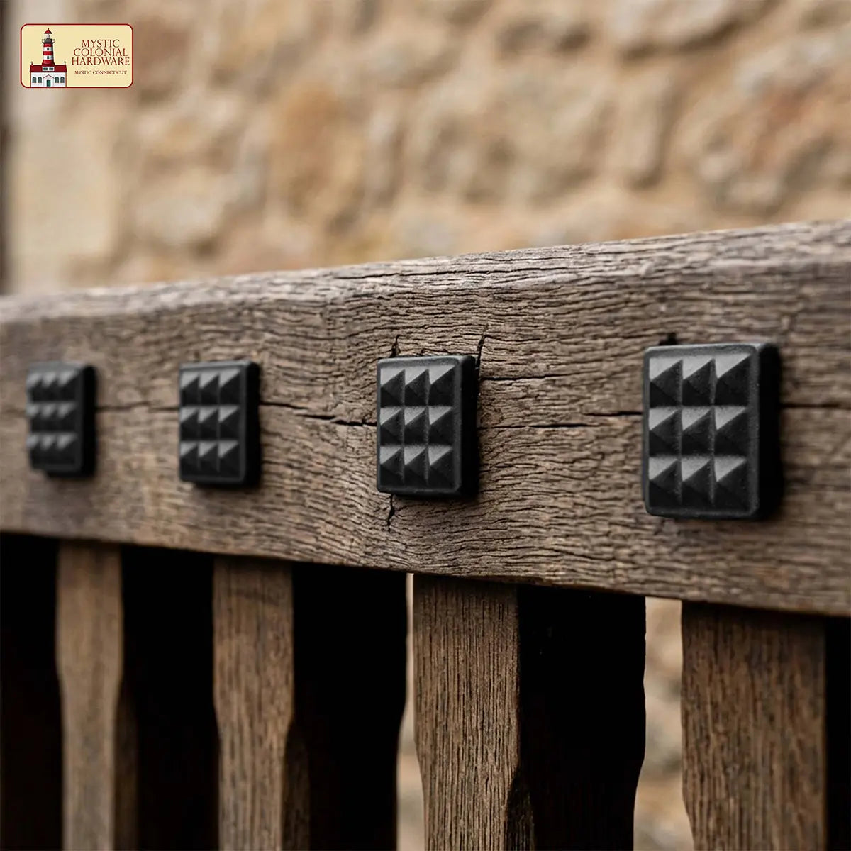 Mystic Colonial Hardware Borchie Ferro Quadrate Decorative Nero