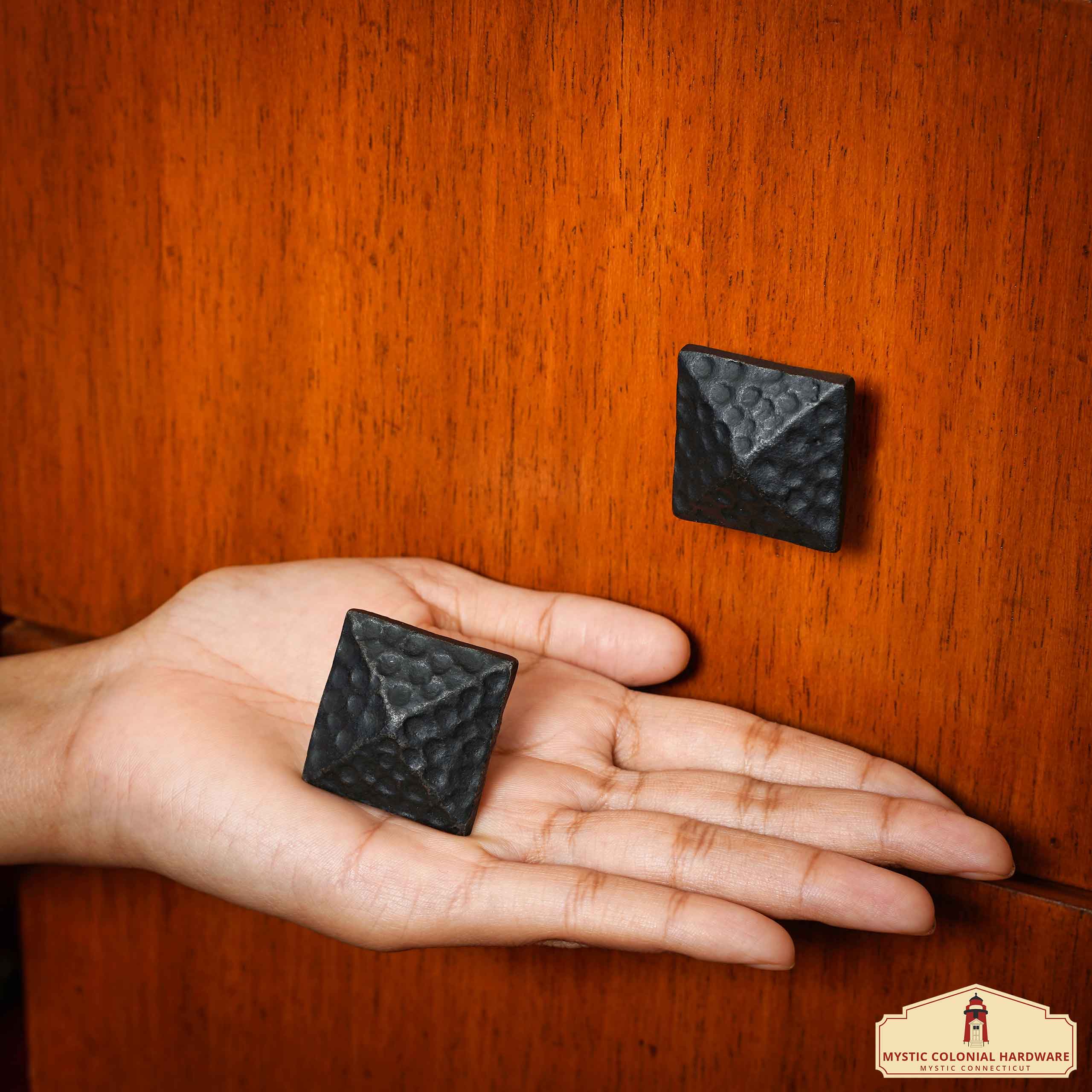 Mystic Colonial Pomelli Mobili Ferro Battuto Quadrati Set 4 Pezzi