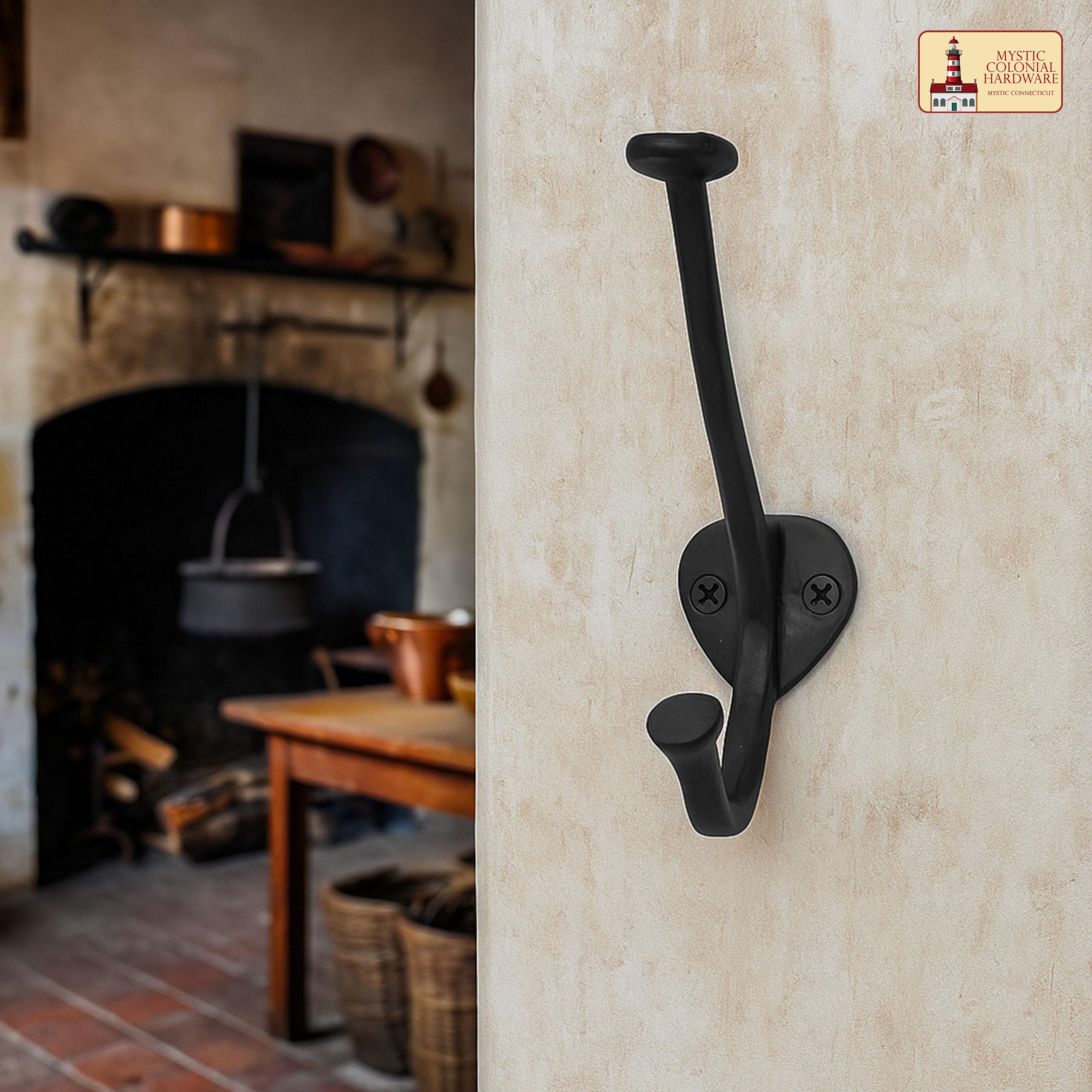 Mystic Colonial Hardware ganci parete ghisa neri set 2 pezzi