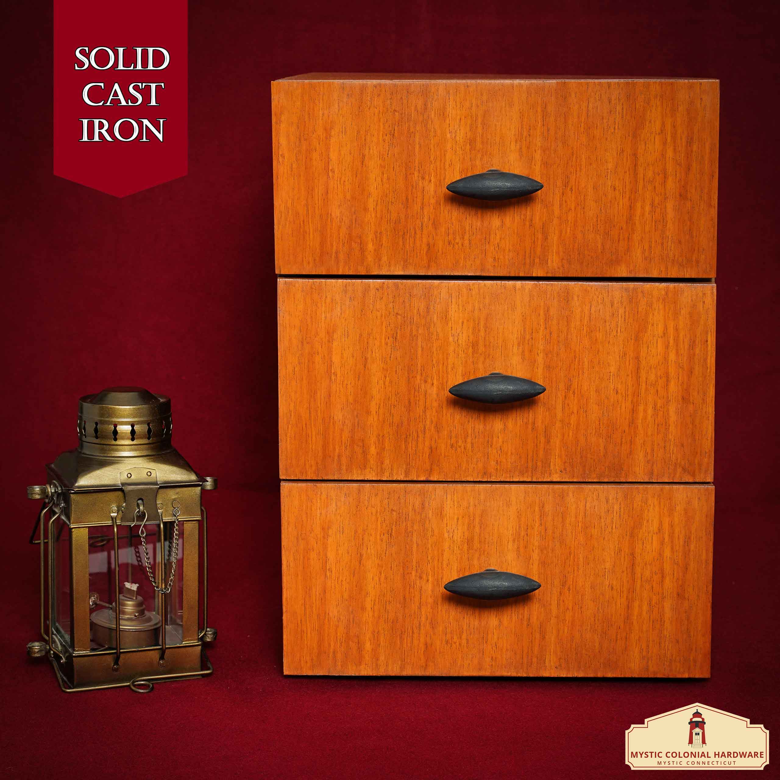 Mystic Colonial Hardware pomello ferro battuto set 4 pezzi rustico