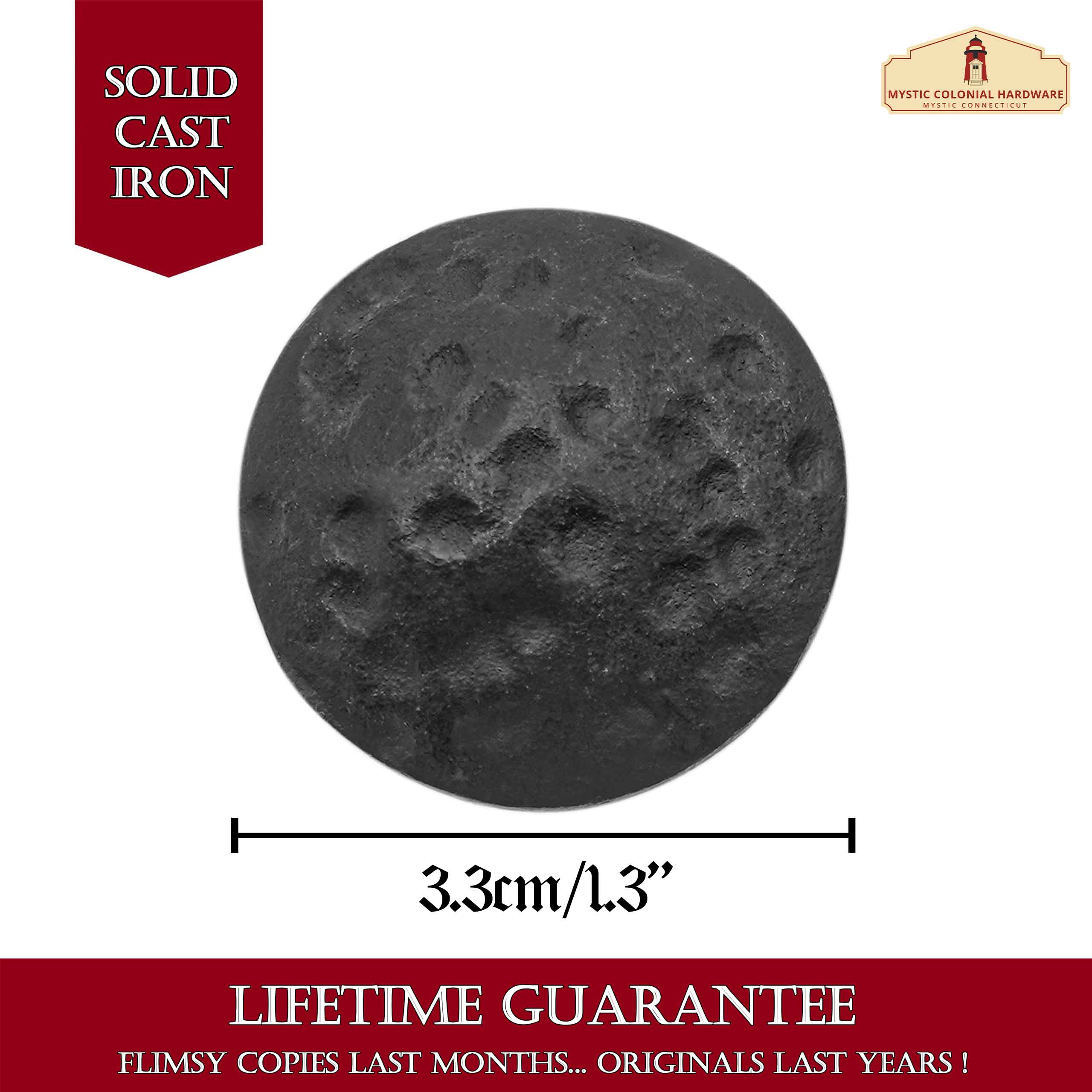 Mystic Colonial Hardware Square pomelli ferro neri 32mm 4pz