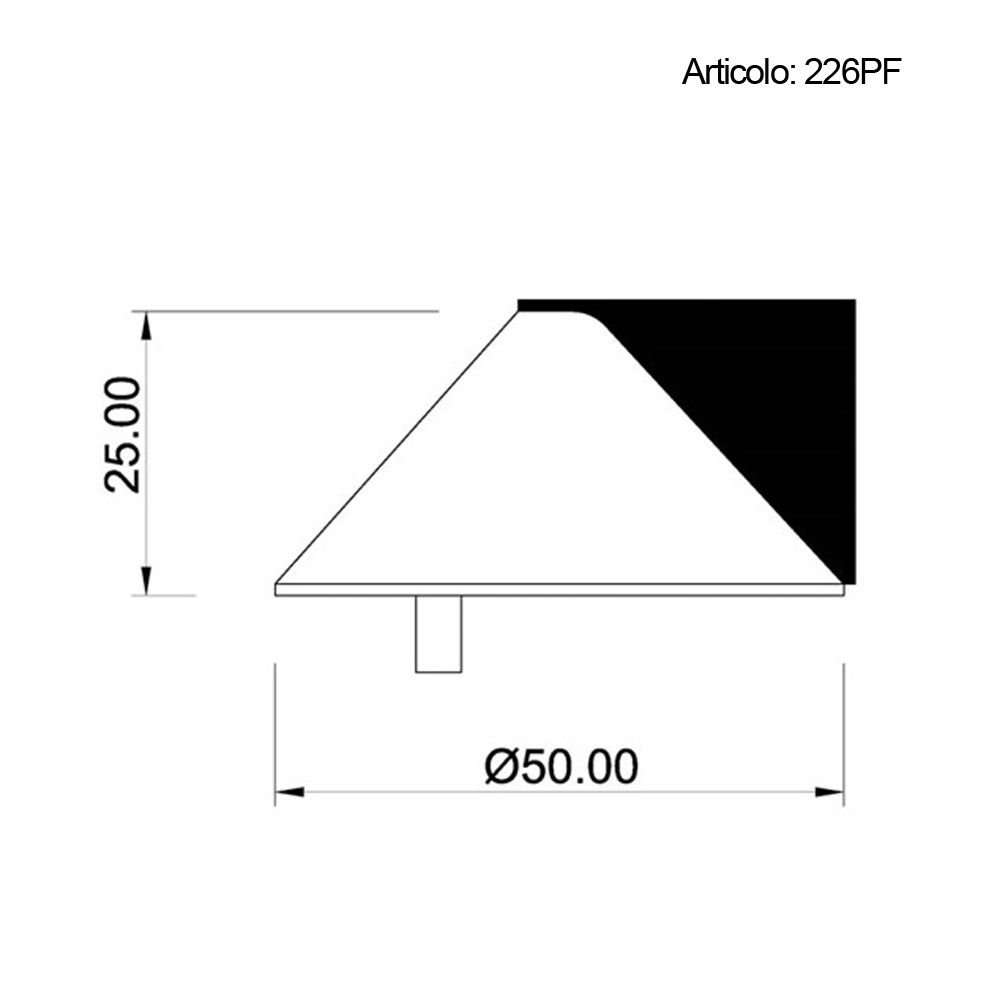 Spinardi 226PF Fermaporta ottone 50 mm