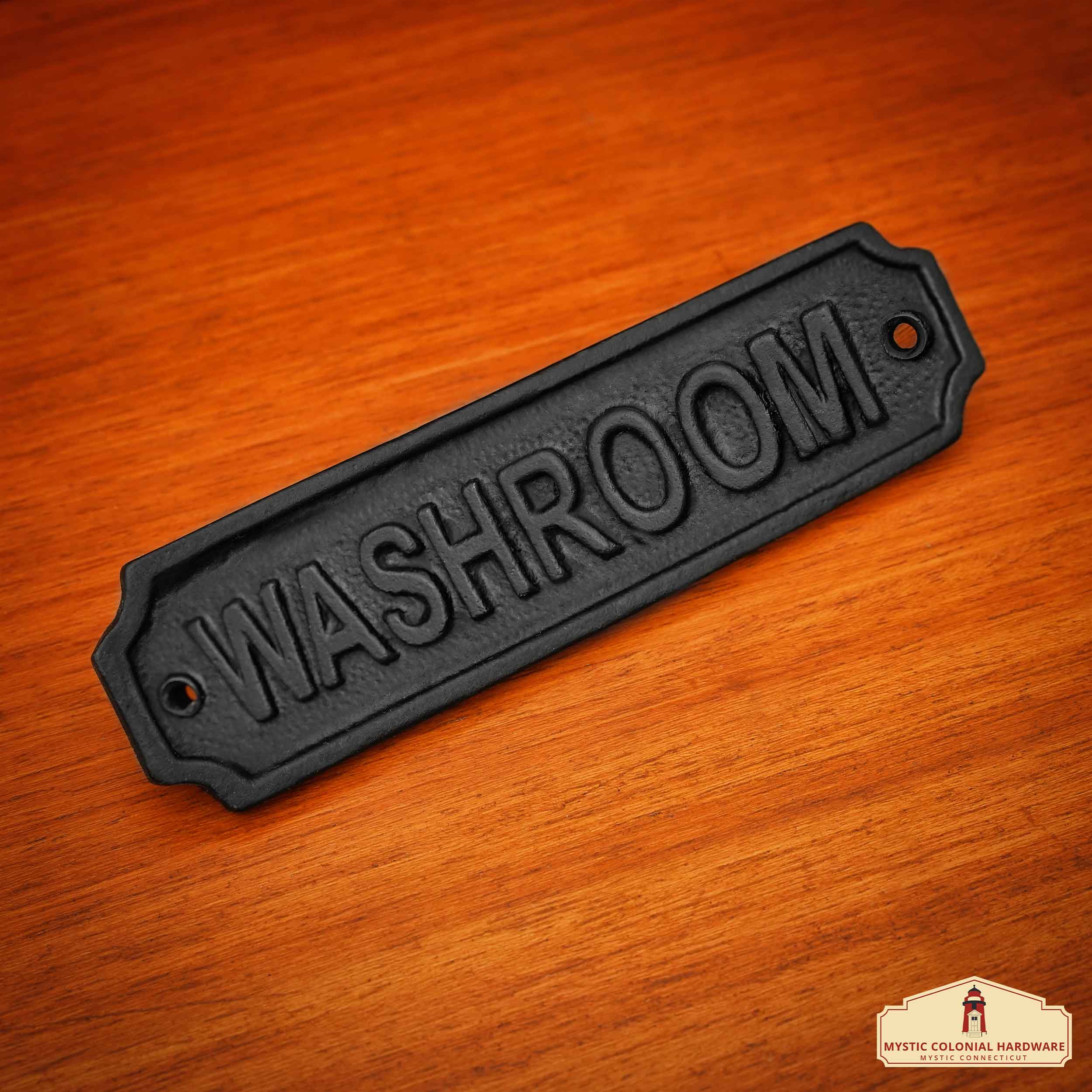Mystic Colonial Targa Bagno Ghisa Nera 15x4 cm