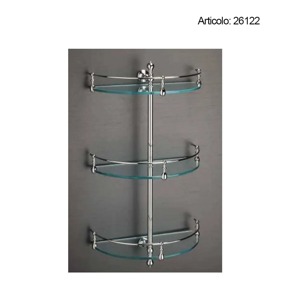 Spinardi mensola semicircolare bagno in ottone