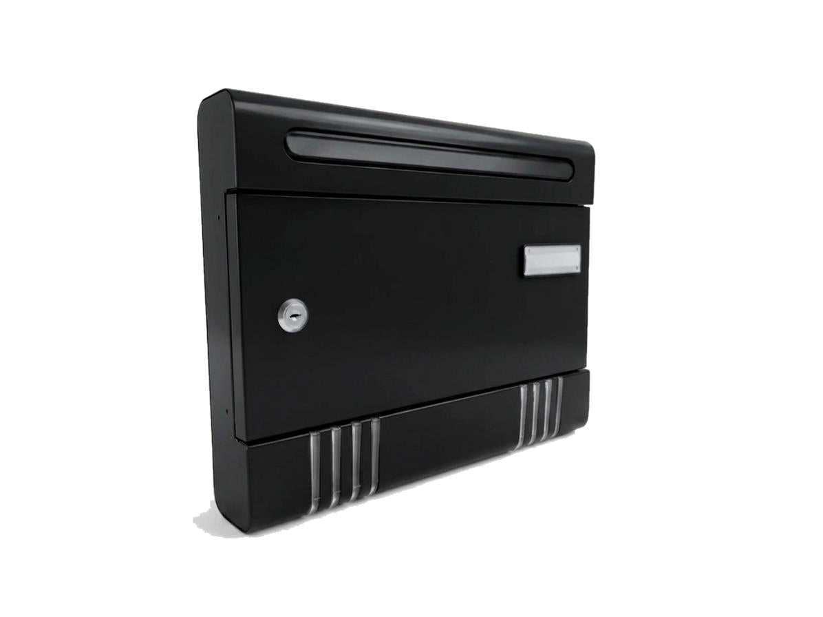 BOXOB Luxury Large cassetta postale esterno nero formato A4
