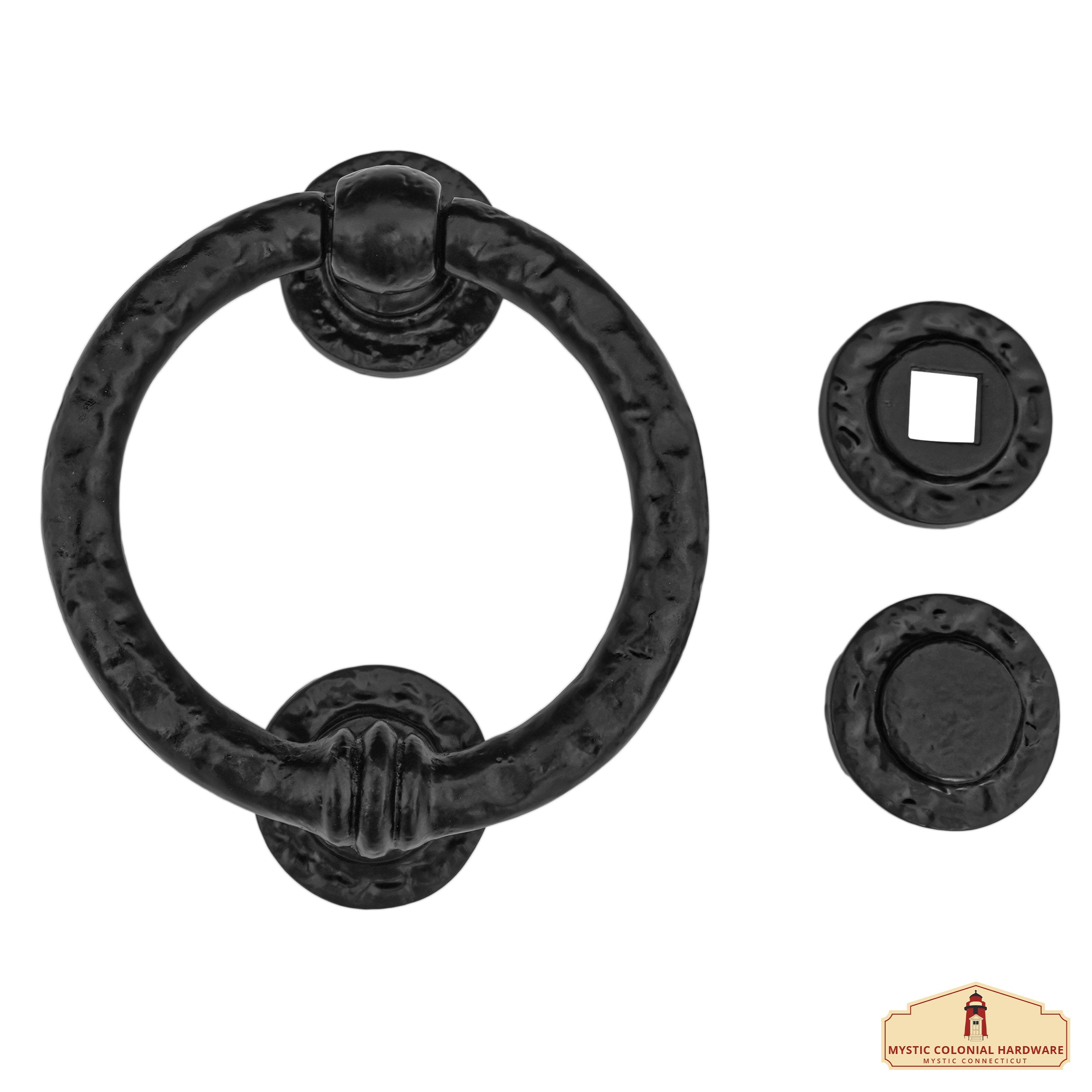 Mystic Colonial Hardware battiporta anello 12,7x10 cm ferro nero