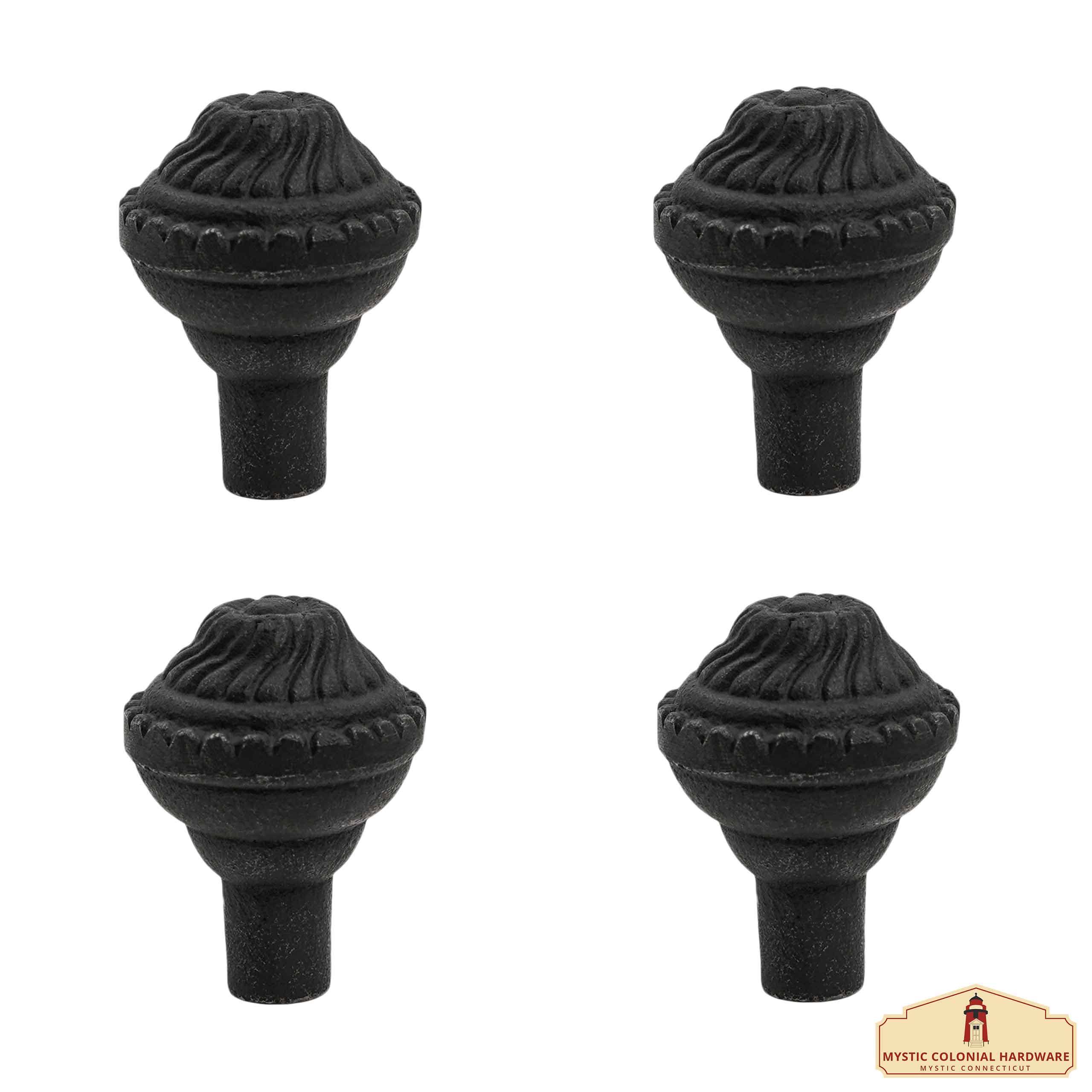 Mystic Colonial Hardware pomelli mobili ferro set 4 pezzi nero