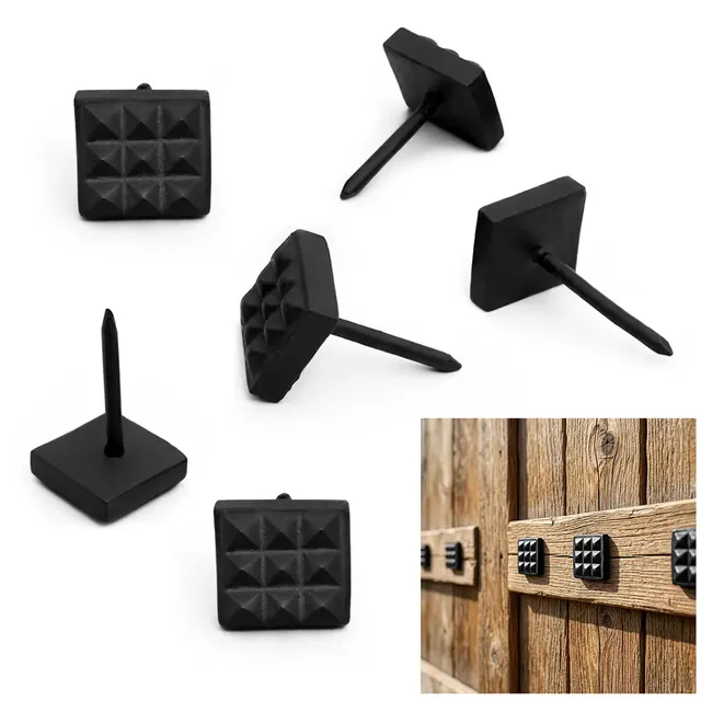 Mystic Colonial Hardware Borchie Ferro Quadrate Decorative Nero