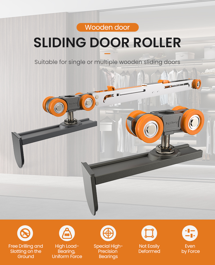 TopStrong 45KG carrello porta scorrevole legno ammortizzato