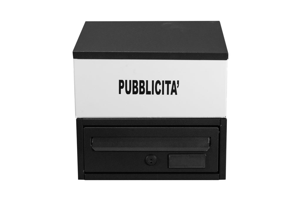 BOXOB Eternity 883 cassetta porta pubblicità esterno bianco/nero antipioggia