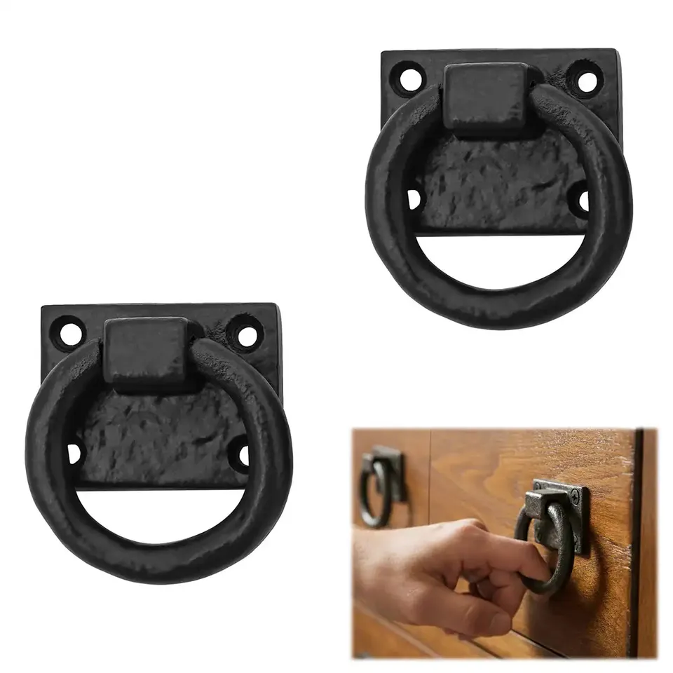 Mystic Colonial Hardware battente anello ghisa set 2 pezzi nero