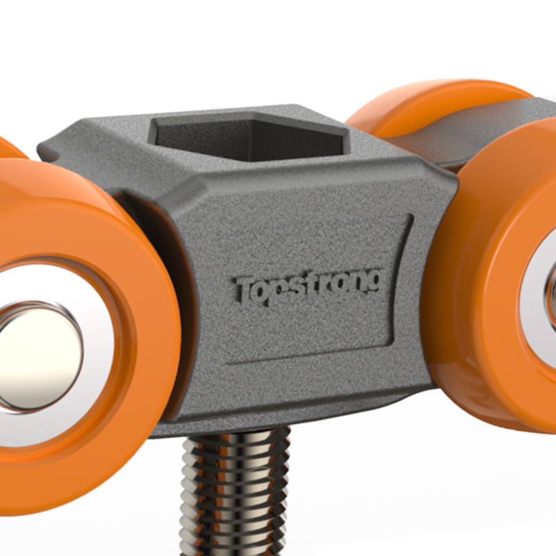 TopStrong 100KG Carrello Porta Scorrevole Vetro Ammortizzato