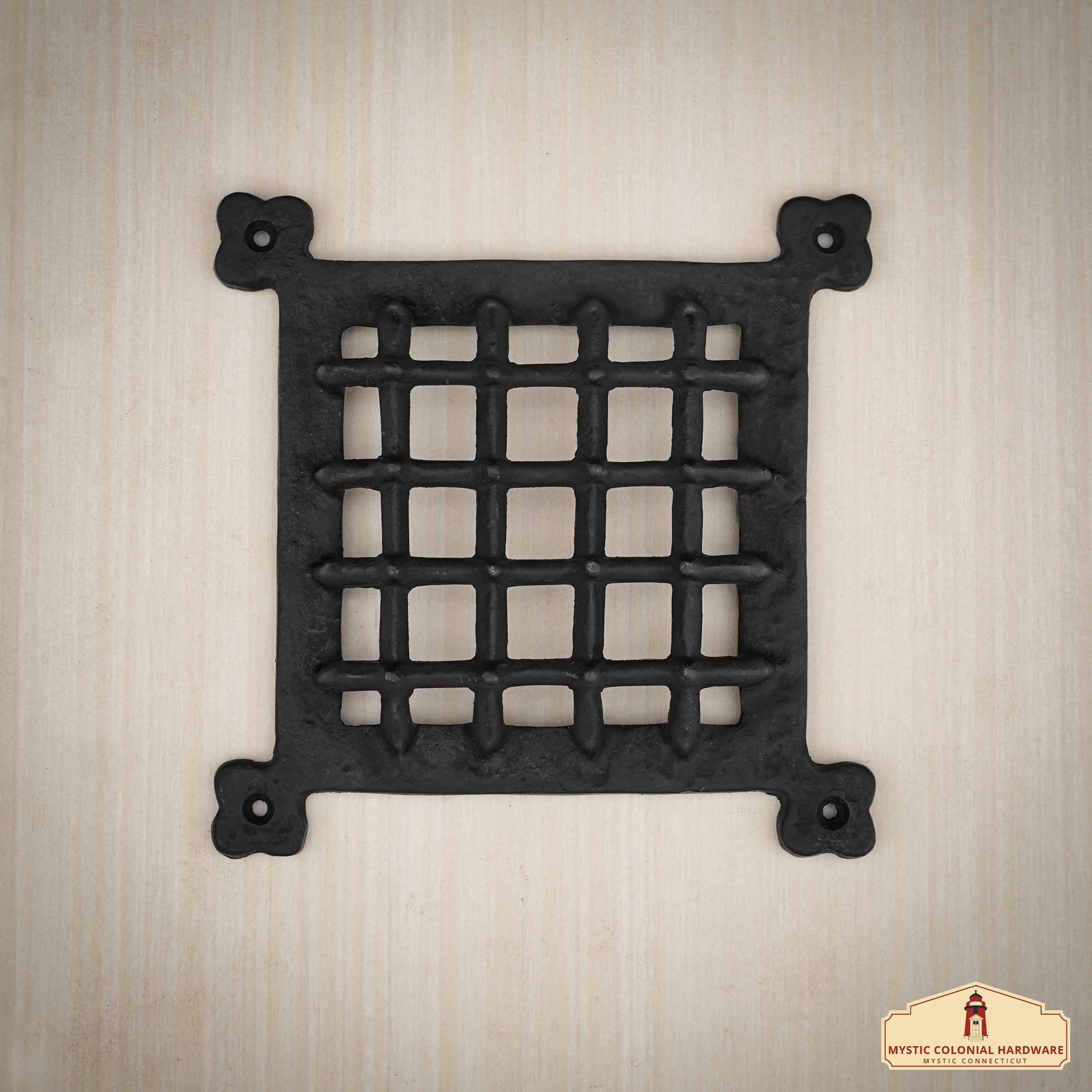 Mystic Colonial Hardware Griglia Spioncino 16x16 cm Ghisa Nera