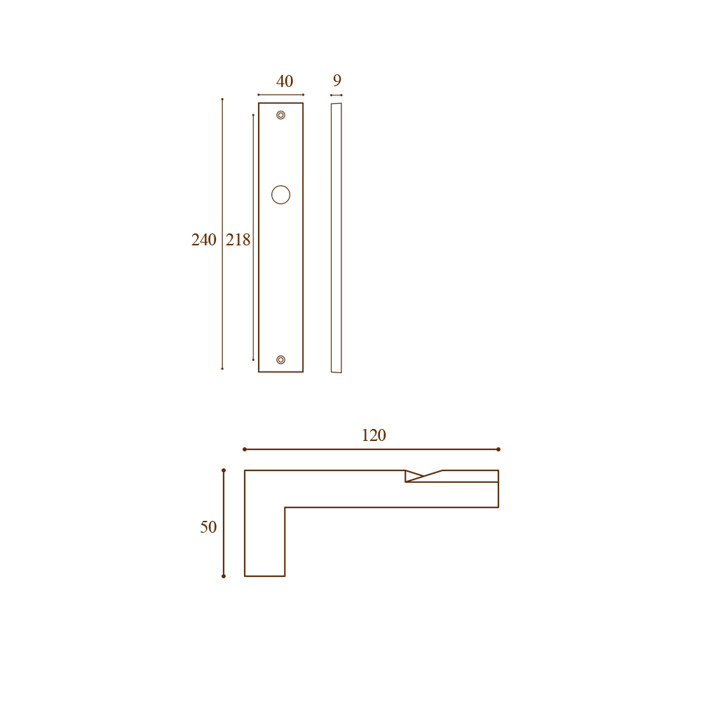 Spinardi Serie 9002 maniglia per porta su rosetta