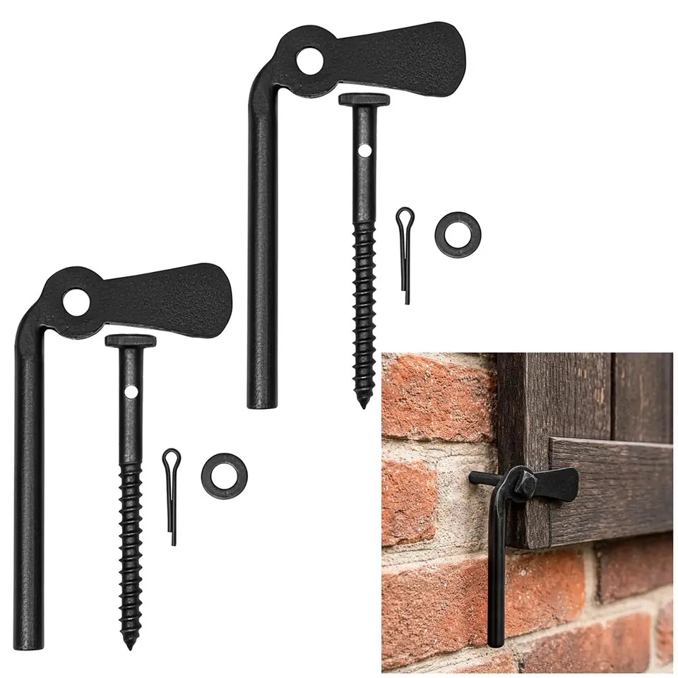 Mystic Colonial Hardware Fermapersiane ghisa nera 2pz esterno