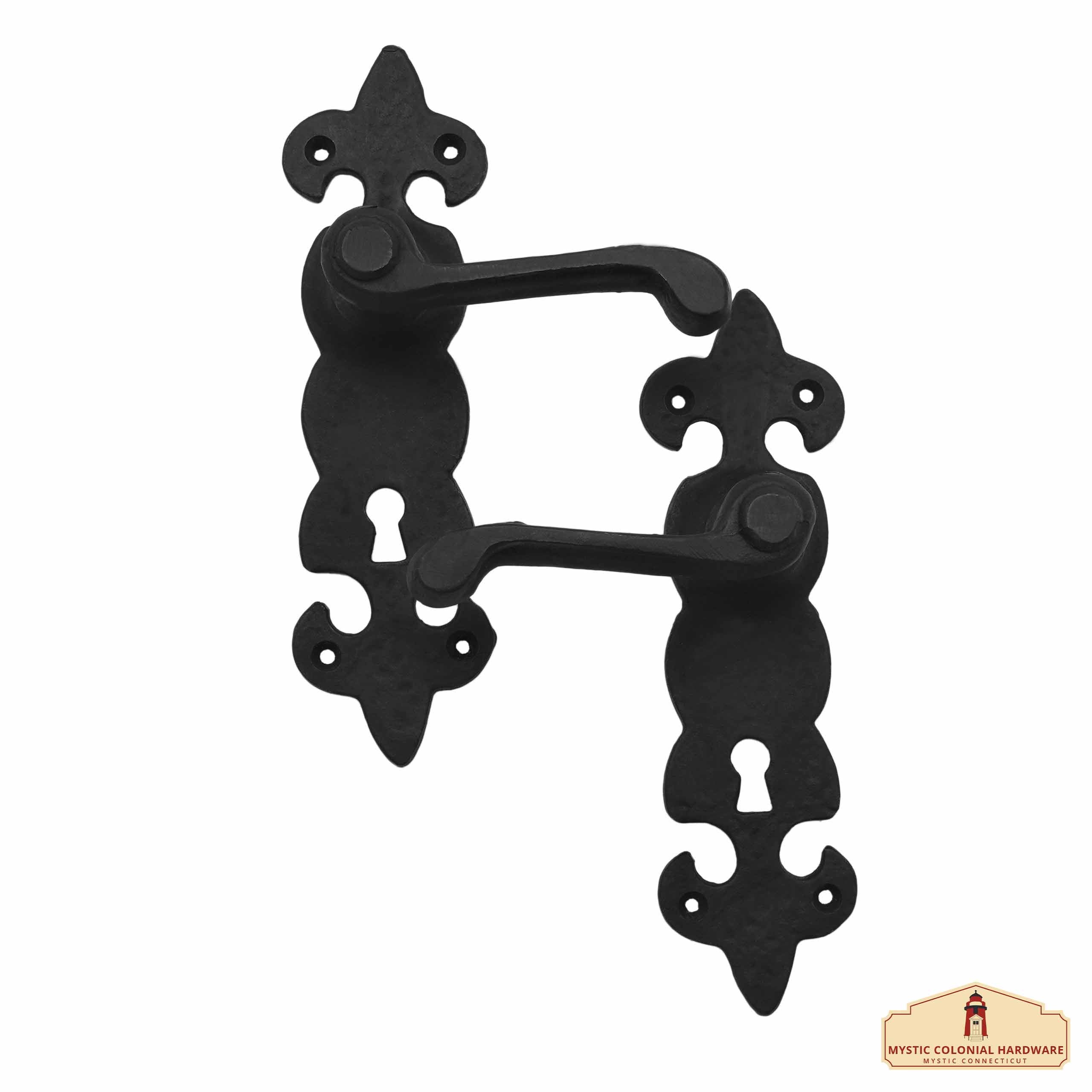 Mystic Colonial Hardware chiavistello 19,5x11,8 cm coppia ghisa nera