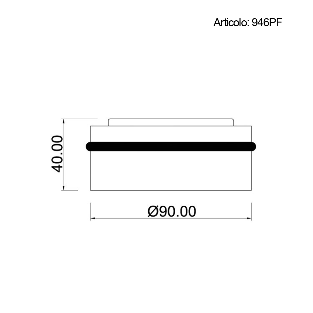 Spinardi 1-946PF Fermaporta Acciaio Legno 90 mm