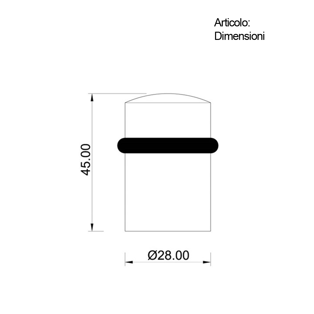 Spinardi 856PF fermaporta in marmo 28x45 mm