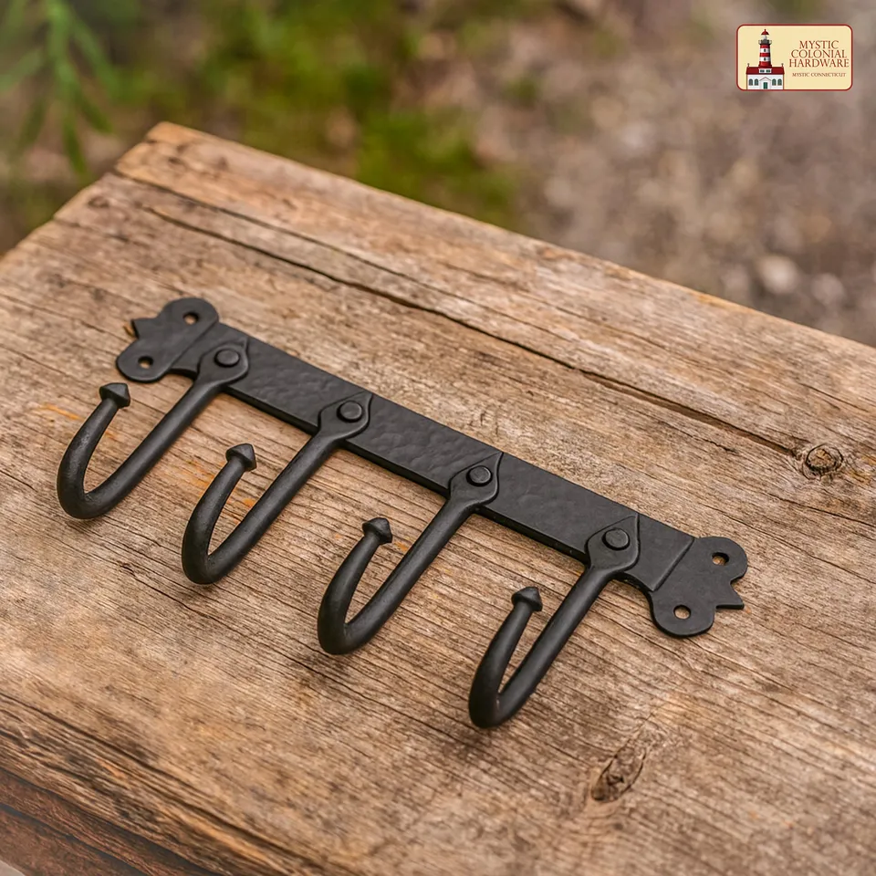 Mystic Colonial Hardware Appendiabiti 4 Ganci Ferro 29,2 cm