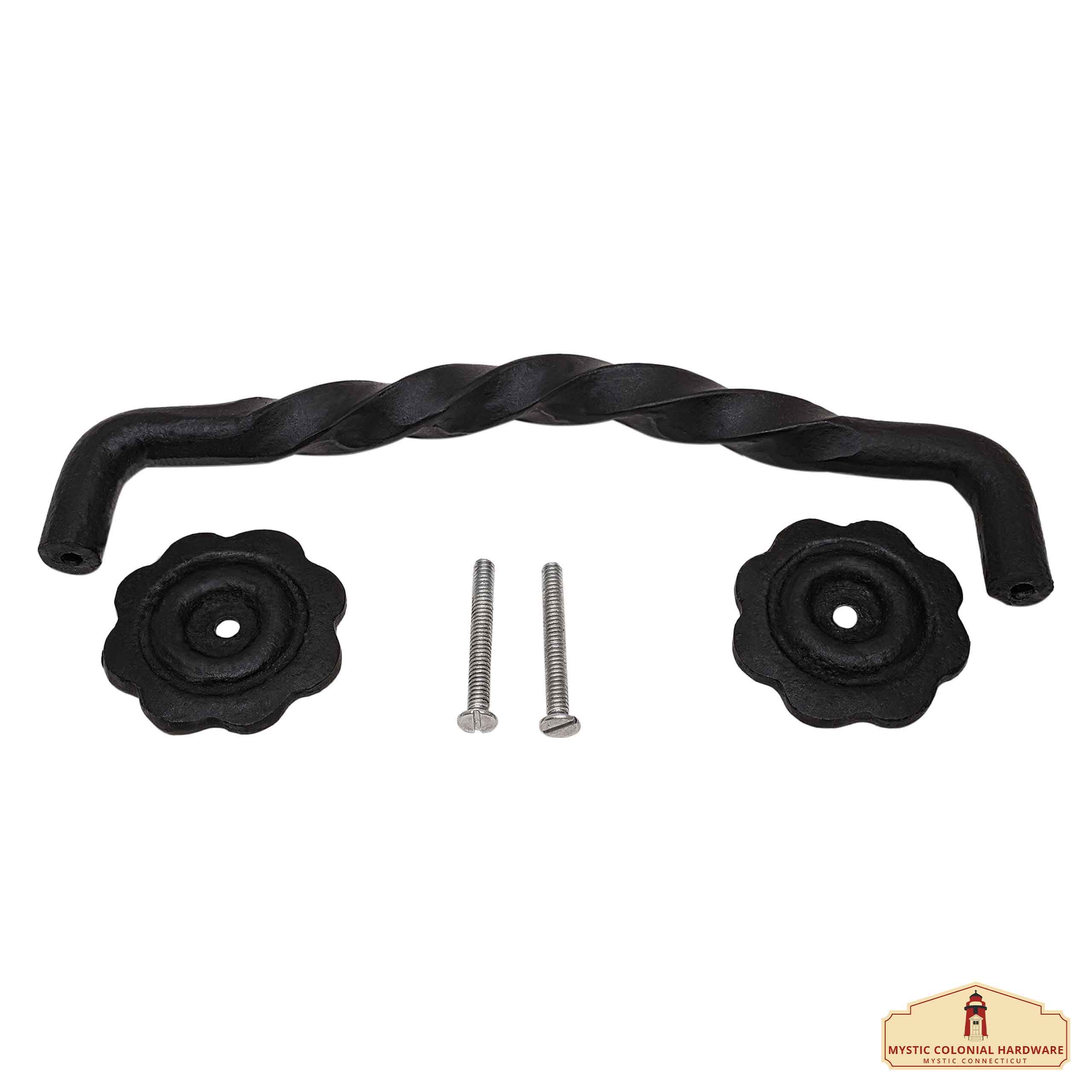 Mystic Colonial maniglione ferro 32 cm nero porte e cancelli