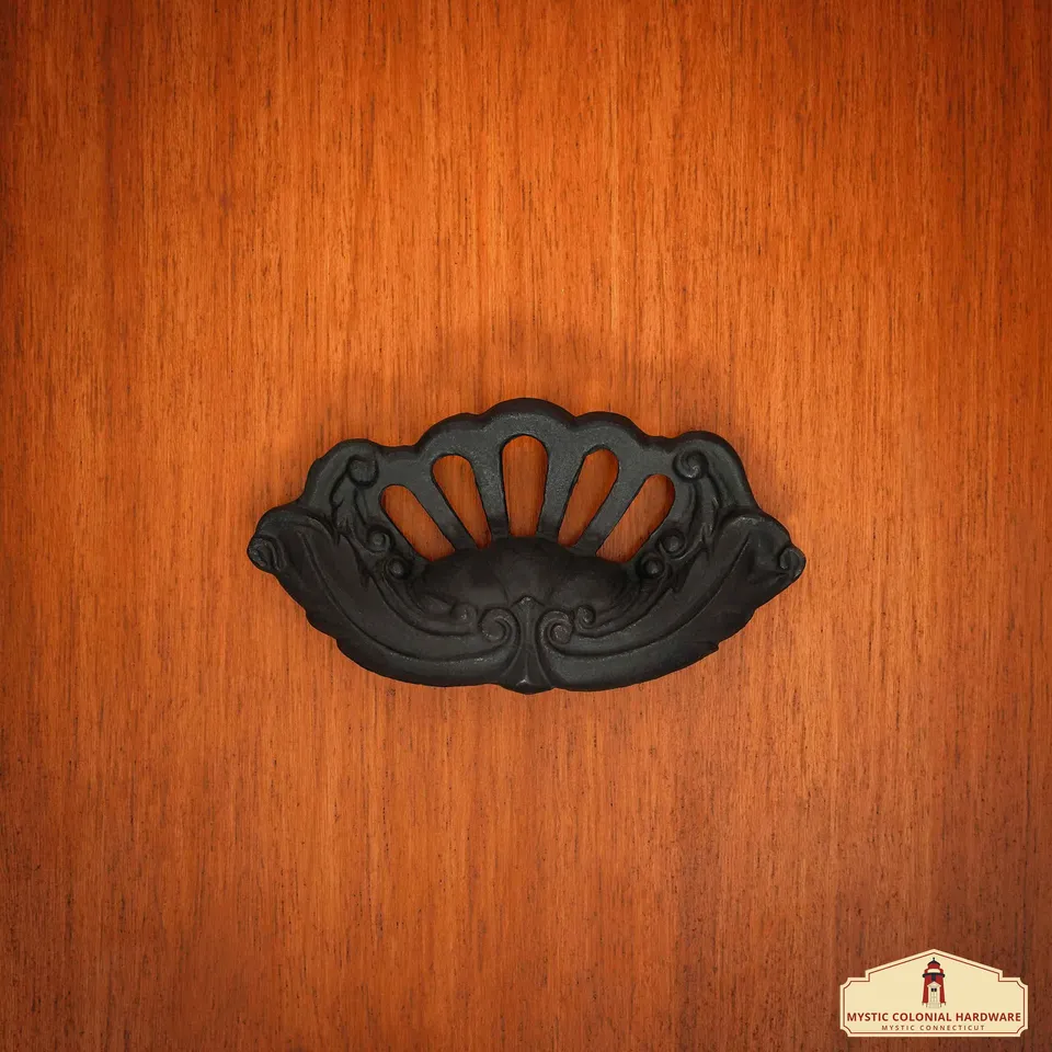 Mystic Colonial pomello mobile ferro 6 cm nero set 4 pezzi