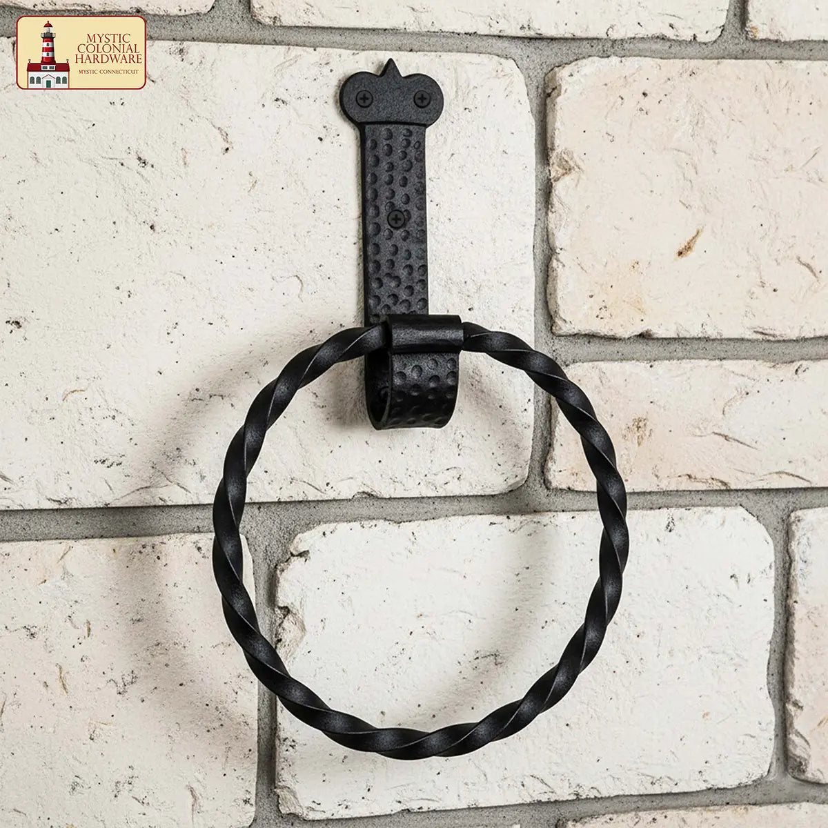 Mystic Colonial Hardware porta asciugamani anello ferro 18,6 cm