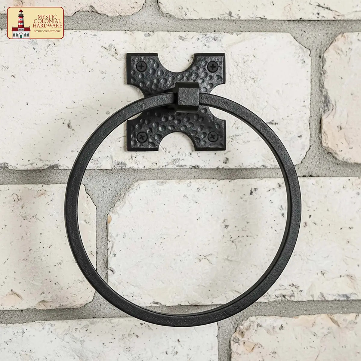 Mystic Colonial Ring portasalviette ferro battuto nero 15,9 cm