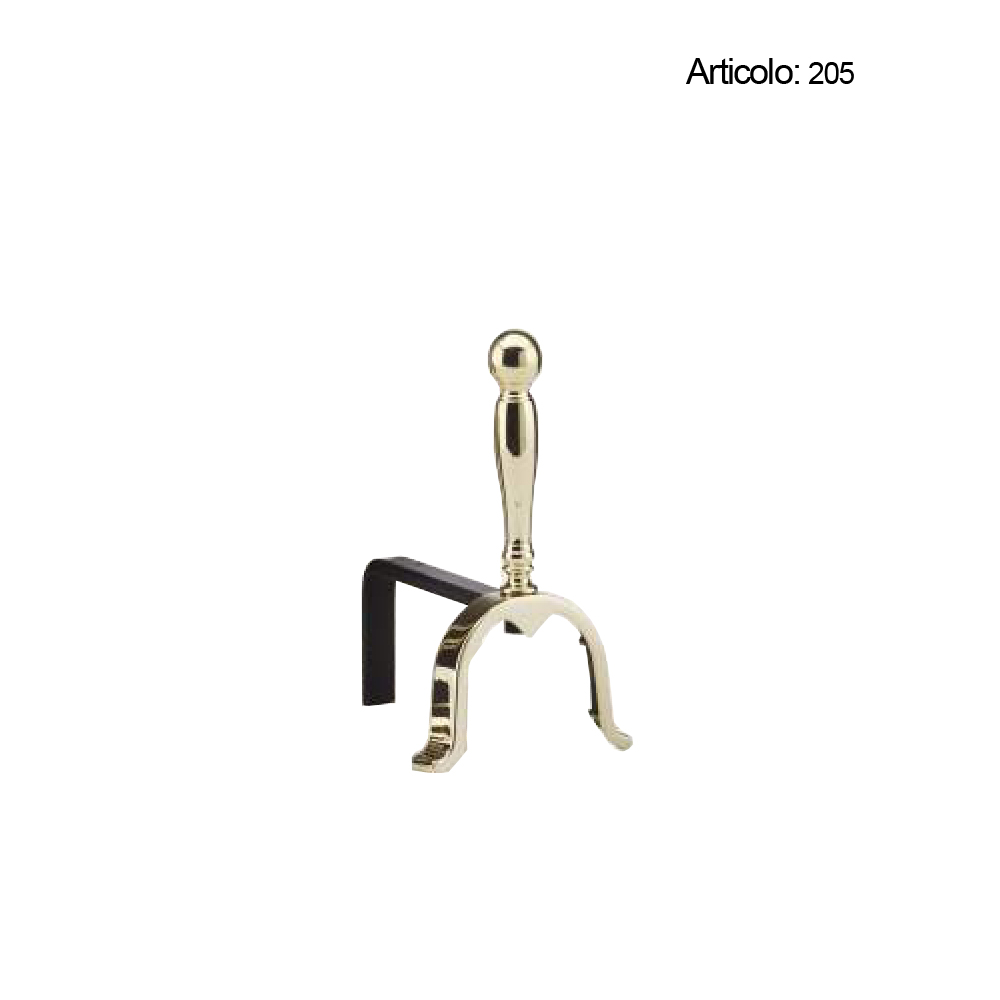 Spinardi 51 set attrezzi camino ottone lucidato