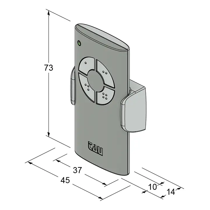 TAU Serie T-4 telecomando 4 canali 433 MHz rolling code
