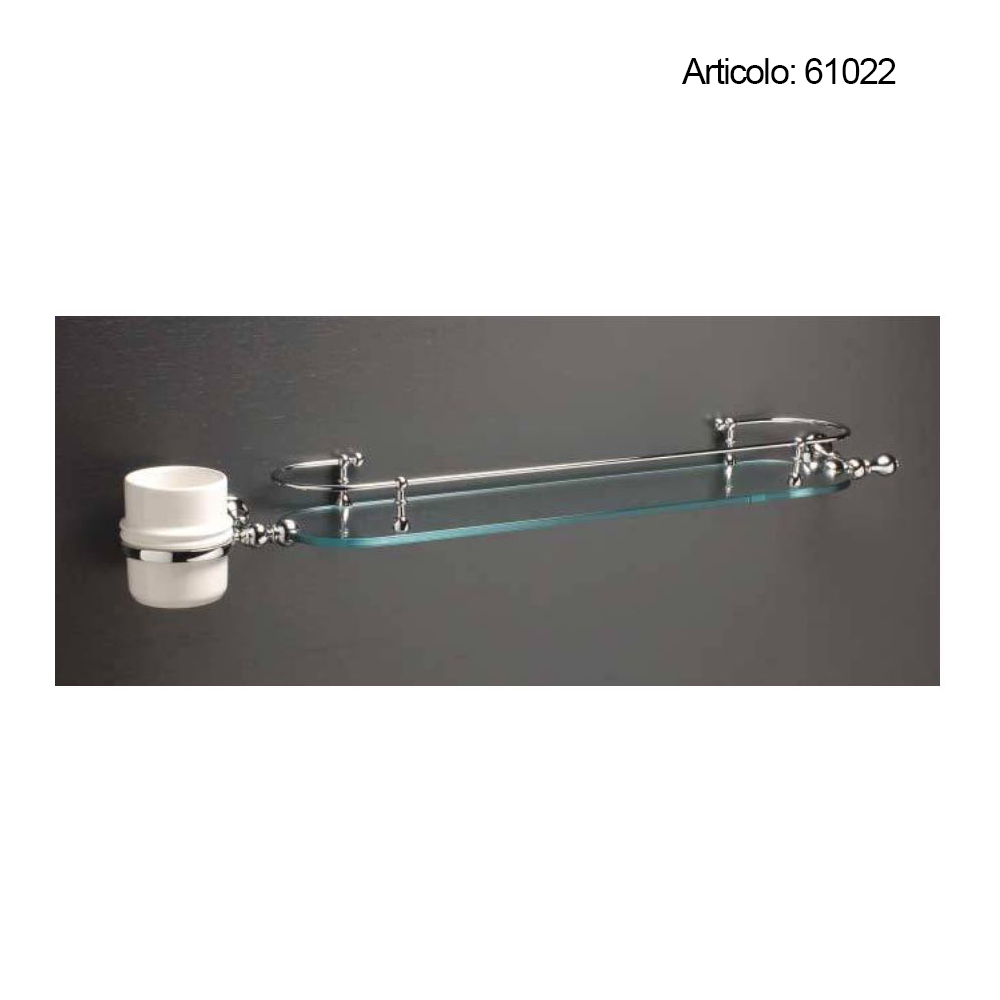 Mensola semicircolare Spinardi per bagno in ottone