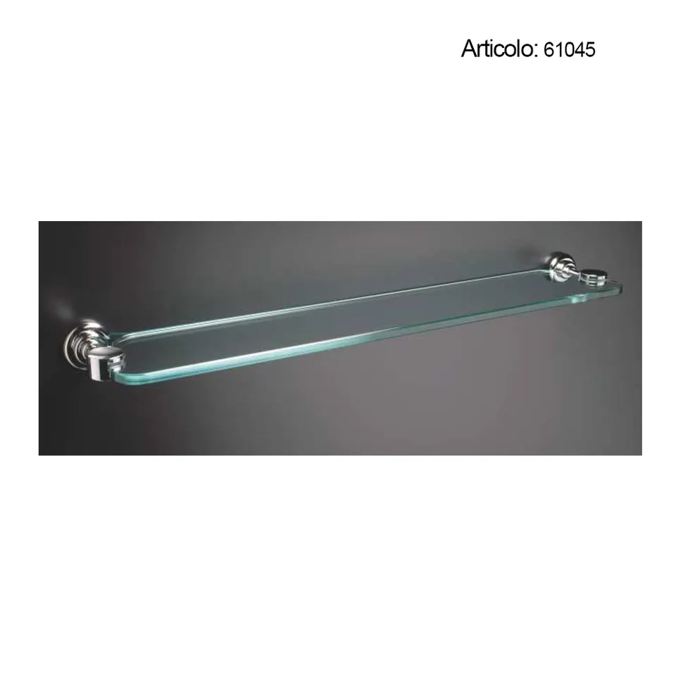 Spinardi Mensola bagno cristallo ottone cromato