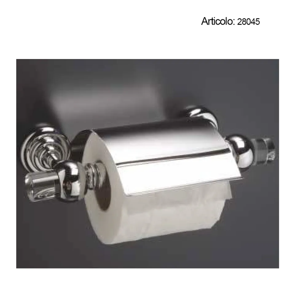 Spinardi Portarotolo bagno cristallo ottone