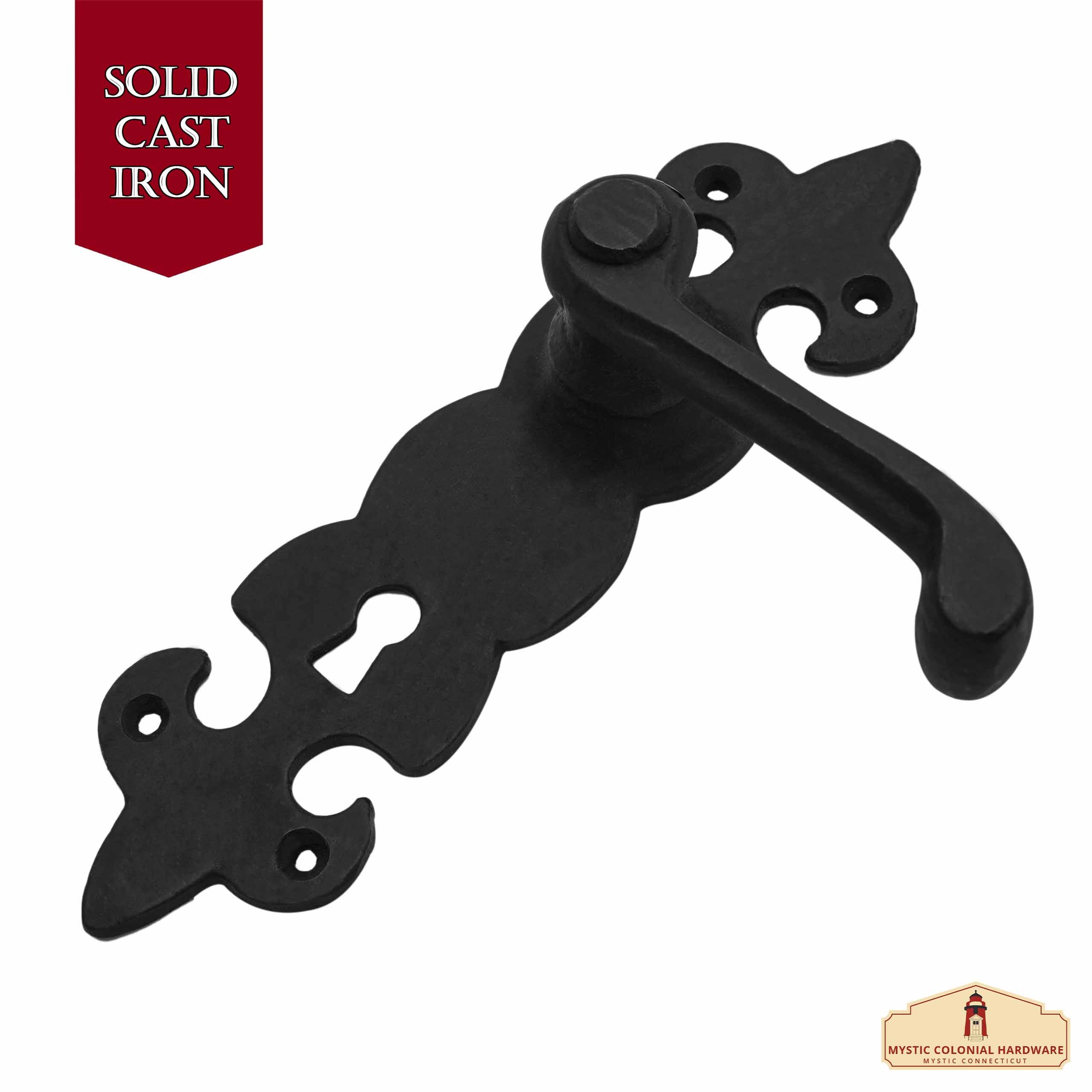 Mystic Colonial Hardware chiavistello 19,5x11,8 cm coppia ghisa nera