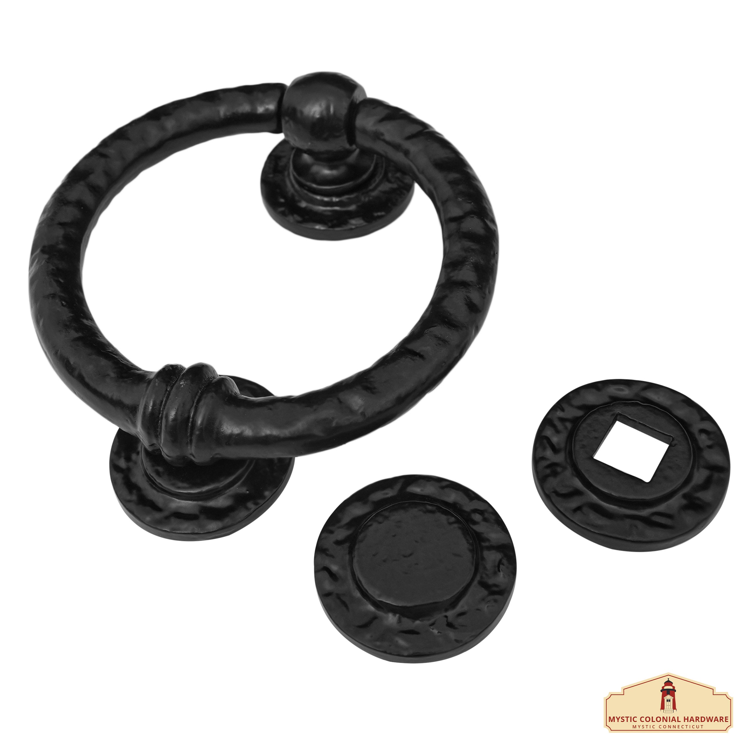 Mystic Colonial Hardware battiporta anello 12,7x10 cm ferro nero