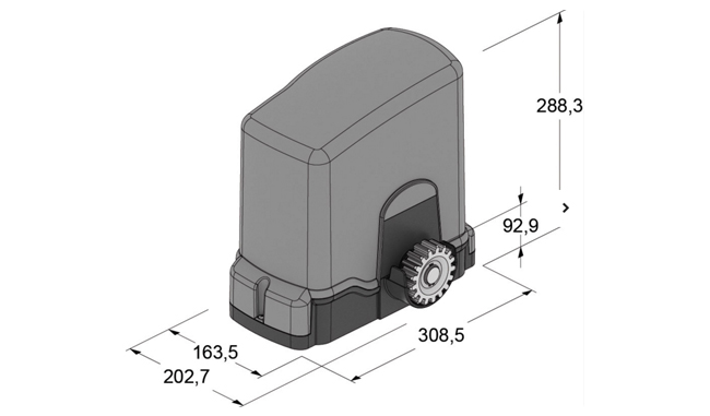 TAU T-ONE10BM motoriduttore telescopici 1000 kg encoder