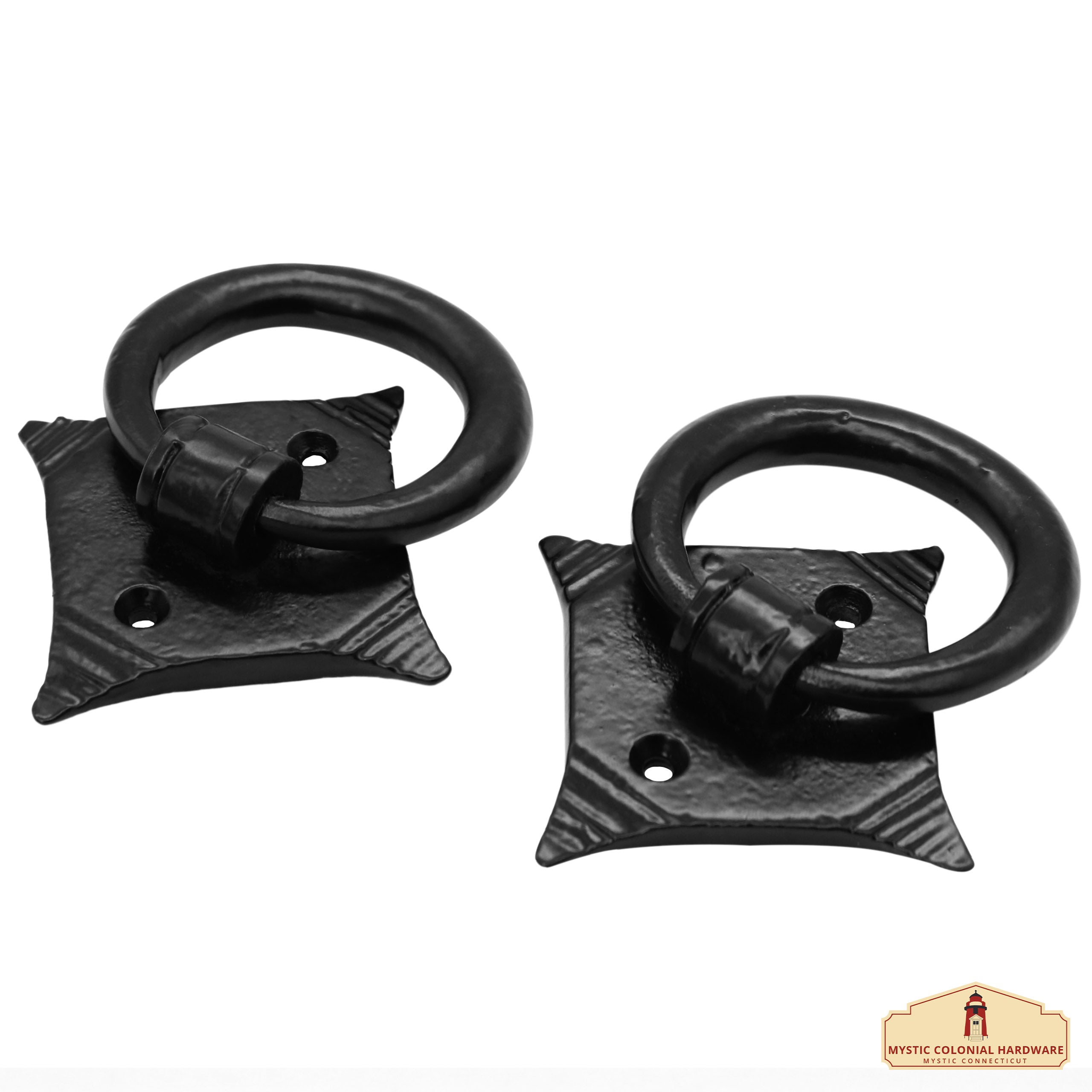 Mystic Colonial Hardware Battente Porta Anello Ferro 5x5cm 2pz