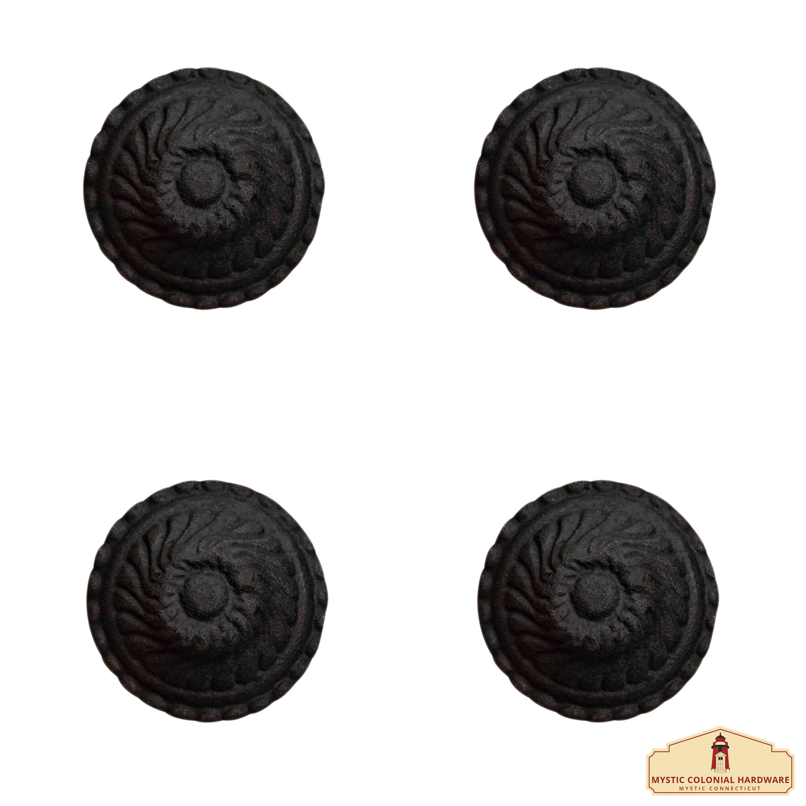 Mystic Colonial Hardware pomelli mobili ferro set 4 pezzi nero