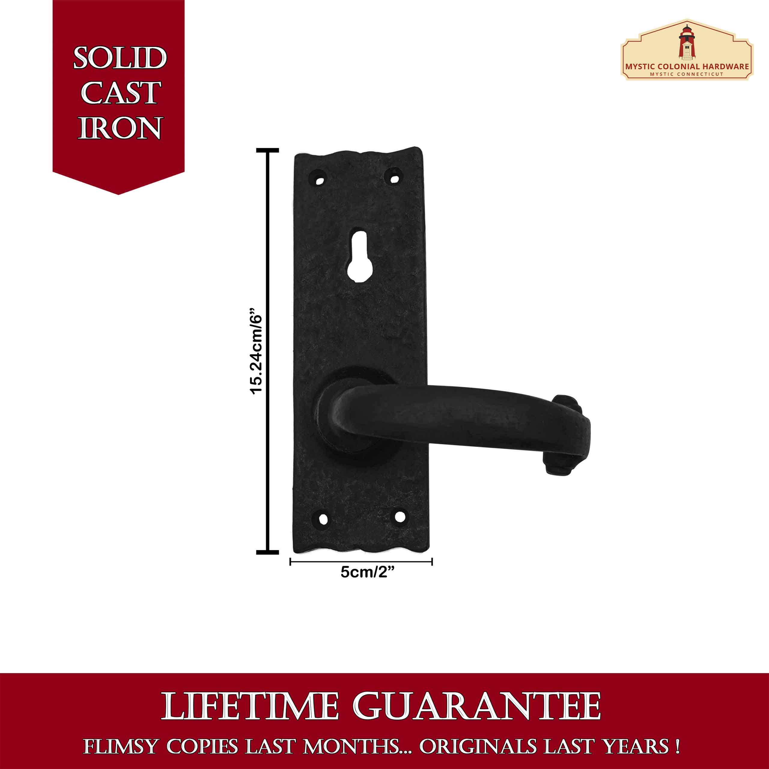 Mystic Colonial Hardware Portofino Maniglia Porta Ferro 15x5cm